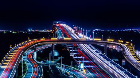 Tokyo Bay Aqua-Line at Night wallpaper