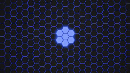 Blue honeycomb wallpaper