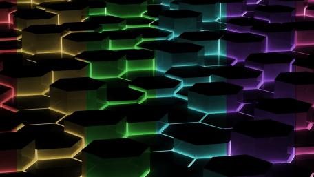 Rainbow colored lights wallpaper