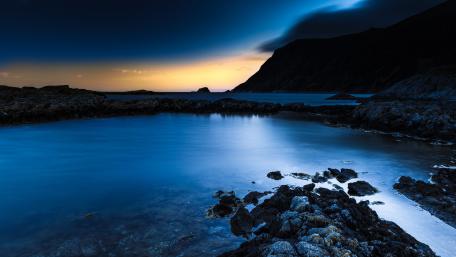 Evening scenery wallpaper