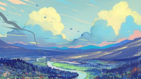 Fantasy digital painting artwork wallpaper