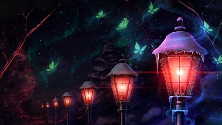 Lights at night wallpaper