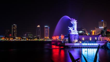 Da Nang and the Han River at Night wallpaper
