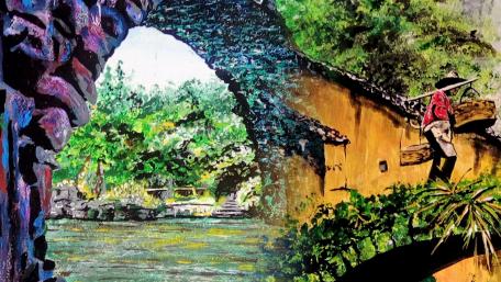 Painting collage wallpaper