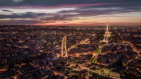 Paris aeriel view wallpaper