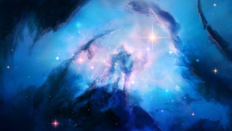 Stunning Cosmic Nebula in Vibrant Hues wallpaper