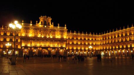 Panorámica Plaza Mayor Salamanca de Noche wallpaper
