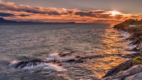 Sunset coastline wallpaper