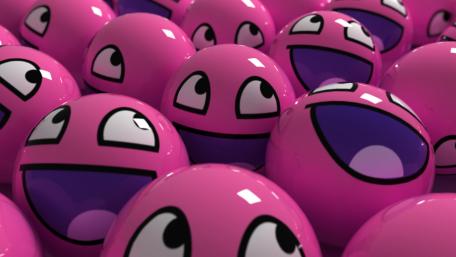 pink emojis wallpaper