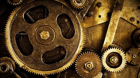 Mechanical wheels wallpaper