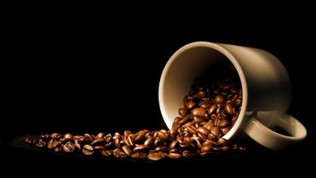 Cup of coffee bean wallpaper