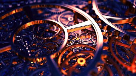 Clock mechanism wallpaper