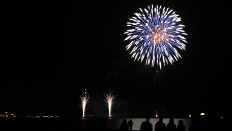New Year's Eve Fireworks Over the Baltic Sea wallpaper