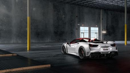 White Ferrari 488 wallpaper