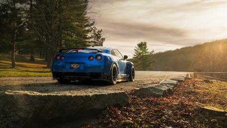 Blue Nissan GT-R wallpaper