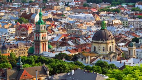 L'viv skyline (Ukraine) wallpaper