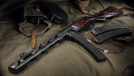 Classic Military Rifle Display wallpaper
