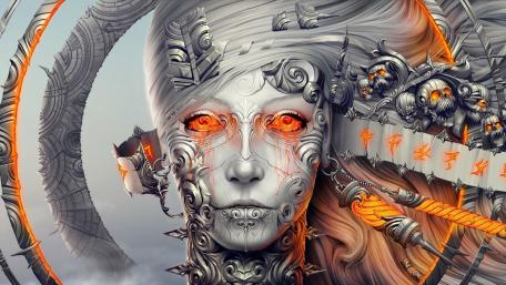 Supernatural alien woman face wallpaper