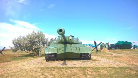 Military Tank Standoff in the Open Field wallpaper
