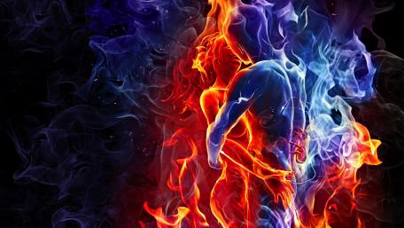 Opposites attract wallpaper