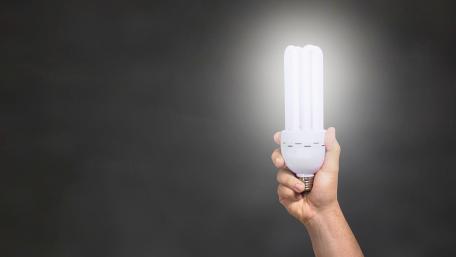 Incandescent CFL light bulb wallpaper