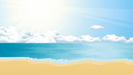 8K Summer beach graphics wallpaper