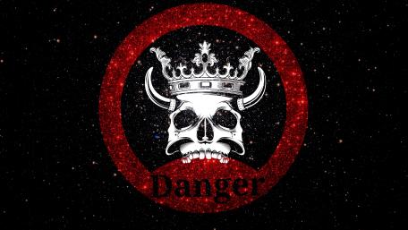 Cool skull with crown wallpaper