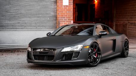Matte black Audi R8 wallpaper