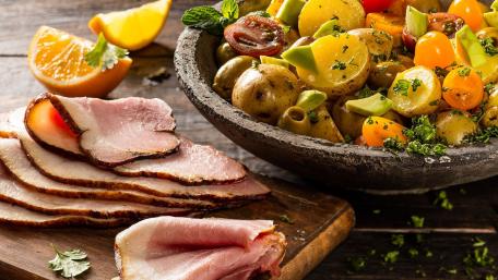 Savory Delight of Fresh Ingredients and Meats wallpaper