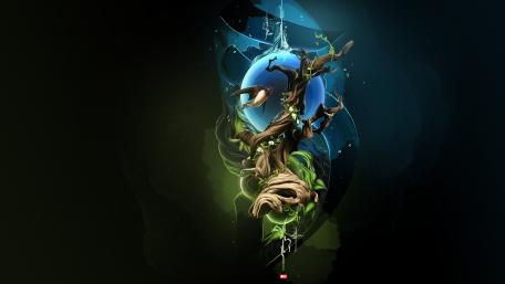 Ethereal Embrace of Nature and Technology wallpaper