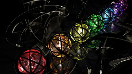 Colorful spheres wallpaper