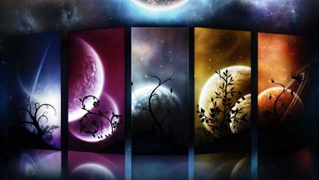 Slice of planets wallpaper