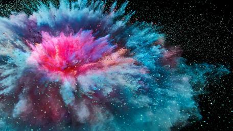 Blue explosion wallpaper