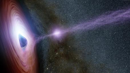 Supermassive black hole wallpaper