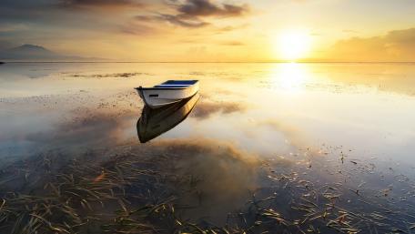 Reflection in the lake wallpaper