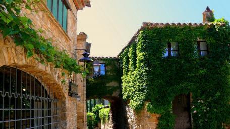Medieval town wallpaper