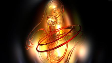 3D Gold pearl wallpaper
