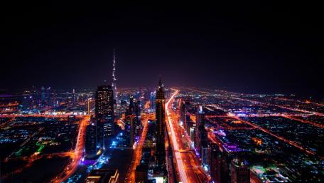 Dubai city lights wallpaper