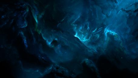 Blue nebula wallpaper