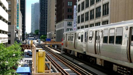 LTrain in Downtown Chicago wallpaper