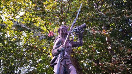 Heroic Stature Among the Trees wallpaper