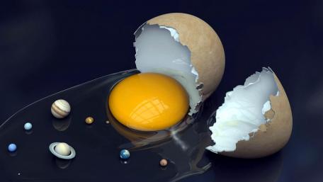 Broken egg wallpaper