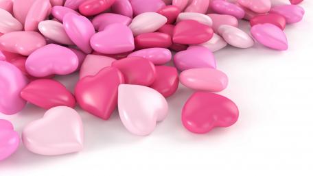Pink hearts wallpaper