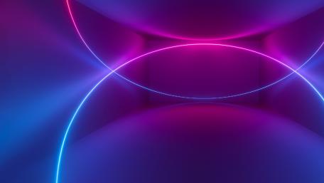 Glowing Abstract Light Circles in Blues and Purples wallpaper