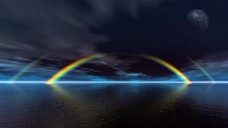 8K Double rainbow wallpaper