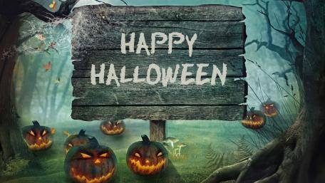 Scary halloween forest wallpaper
