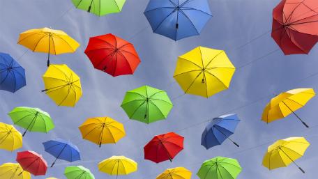 Colorful umbrellas wallpaper