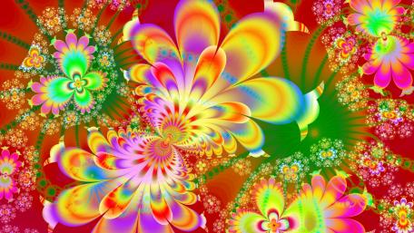 Floral Fractal Fantasy wallpaper