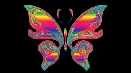 Butterfly neon art wallpaper