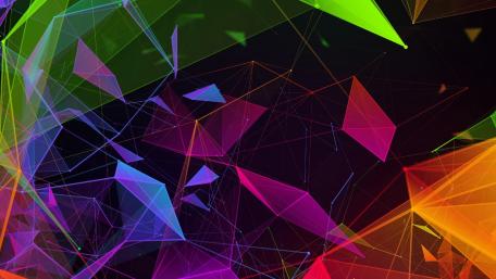 Colorful geometric art wallpaper